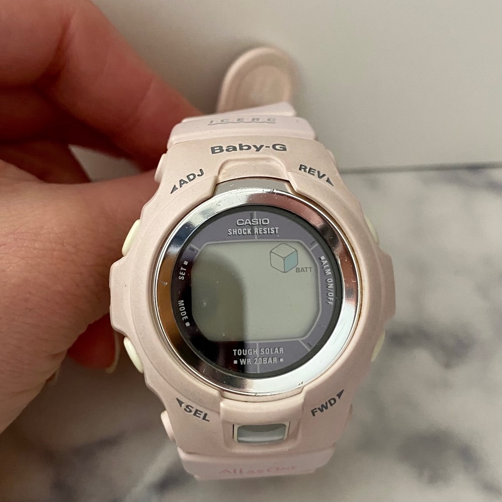 Pale, Light Pink Digital G-Shock (“Baby G”) Watch